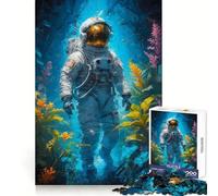Astronaut Magical Place Jigsaw 1000 Pieces for Teenagers Brain Teasing Leisure Pleasure Solid Lock Festive Gift (38X52CM)