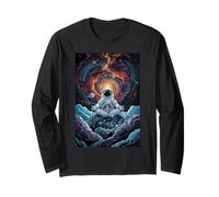 Astronaut Meditates in Space Journey to Inner Cosmos Dream Long Sleeve T-Shirt