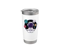 Astronaut Meditating Chill Space Planets Zen Stainless Steel Insulated Tumbler