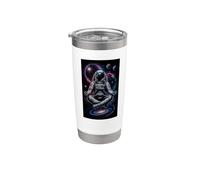 Astronaut Meditating Outer Reaches Design Stainless Steel Insulated Tumbler