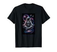 Astronaut Meditating Outer Reaches Design T-Shirt