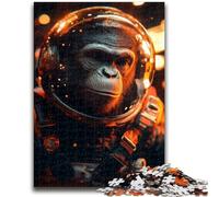 Astronaut Monkey Adult Jigsaw Puzzles 1000,Educational Game Challenge Toy Wall Decoration Unique Birthday And Xmas Gifts (50x75cm)