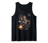 Astronaut Monkey Rocket Funny Space Explorer Retro Sci Fi Tank Top