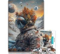 Astronaut Mountains 1000 Piece Jigsaw Puzzle for Adults Teens,Stress Reliever Difficult Challenge Deal As Gifts for The Whole Family (75x50cm)