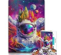 Astronaut Mountains 1000 Piece Jigsaw Puzzles for Teenagers,for Educational Game Challenge Toy Unique Home Decor And Gifts (75x50cm)