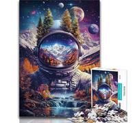 Astronaut Mountains 1000 Pieces Jigsaw Puzzles For Teens And Adults,Stress Reliever Difficult Challenge Enhance Love between Couples 38x26cm