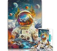Astronaut Mountains Jigsaw Puzzles 2000 Pieces for Adults Teens,Challenging Game And Family Play for Is Ideal As A Gift for The Whole Family 70x100cm