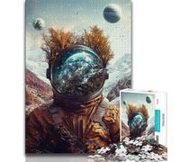 Astronaut Mountains Jigsaw Puzzles for Teenagers 1000 Piece Puzzle,Challenging To Complete But Fun And Humorous Educational Game for Birthday (38x26cm)