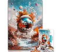 Astronaut Mountains JigsawPuzzle 1000 Pieces for Teenagers,Challenging Family Activity Games DIY Toy for Home Wall Decor Gifts (50x75cm)