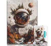 Astronaut Mountains Jigsaws 1000 Pieces for Teenagers,Educational Games Home Decoration Deal As Gifts for The Whole Family 75x50cm