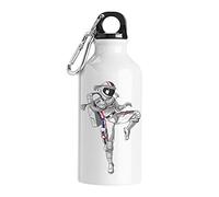 Astronaut Muay Thai Fighter Martial Arts Tourist Water Bottle White 500ml