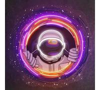 Astronaut Neon Sign Spaceman UV Printed LED Light Sign for Bedroom Space Themed Classroom Pizza Store Snack Bar Cafe Shop Wall Decor USB Dimmer