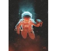 Astronaut Notebook - Wide Ruled Composition Notebook, 8.5" x 11", 120 pages, full-color cover art painted by illustrator Jason Behnke.