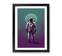 Astronaut Of The Future Framed Wall Art Print A2 Black