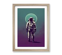 Astronaut Of The Future Framed Wall Art Print A2 Oak