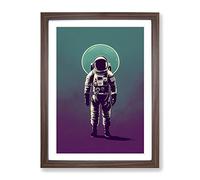 Astronaut Of The Future Framed Wall Art Print A2 Walnut