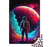 Astronaut on Alien Planet 1000 Piece Puzzle for Adults: Astronaut Facing Red Planet Fun And Challenging Family Game & Great Gift Idea 70x50cm/1000pcs