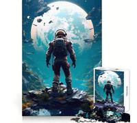 Astronaut on Alien Planet 1000 Pieces Jigsaws Adults Puzzles Mind Power Mind Calming Fun Uniform Edges (38X52CM)