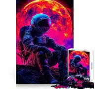 Astronaut on Alien Planet Adult Jigsaw1000 Pieces Memory Power Peaceful Recreation Seamless Fit Perfect Present (38X26CM)