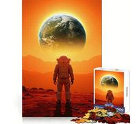 Astronaut on Mars Jigsaw Puzzles 1000 Pieces for Adults Smart Challenge Peaceful Escape Fine Lock Ideal Present (38X26CM)
