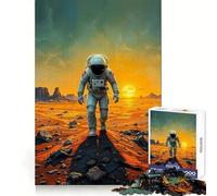 Astronaut on Mars Painting Jigsaw Puzzles for Adults1000 Piece Creative Think Soothing Downtime Exact Edges Xmas Surprise (38X52CM)