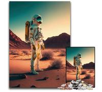 Astronaut on New PlanetJigsawPuzzle 1000 Pieces for Adults Wooden Puzzles Interactive Family Game Ideal Family Activity Game 1000 PCS(75x50cm)
