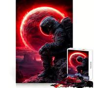 Astronaut on Red Planet Adult Jigsaw Puzzles 1000 Pieces Focus Ability Peaceful Escape Interlock Well Thoughtful Gift (38X26CM)
