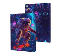 Astronaut on Skateboard Jellyfish Cute Tablet Case Unisex Slim Hard Protective Cover Compatible with iPad 9th/ 8th/ 7th