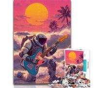 Astronaut on The Beach JigsawPuzzle 1000 Pieces for Teenagers,Challenging Game And Family Play Wall Decoration Unique Birthday And Xmas Gifts (38x26cm)