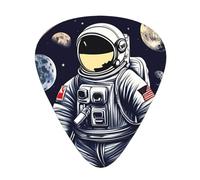 Astronaut On The Moon 1 Guitar Picks Set-Premium Abs Material,Various Thicknesses-Enhance Your Playing Experience