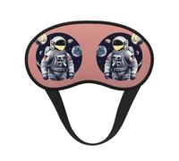 Astronaut On The Moon 1 Print Black Out Eye Mask for Sleeping Airplane, Sleep Mask Polyester for Home and Travel