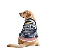Astronaut On The Moon 1 Print Dog Shirts for Pet, Soft Breathable Vest Lightweight Stretchy Pet T-Shirt for Medium Dog