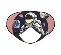 Astronaut on The Moon 1 Print Eye Mask,Soft Blackout Blindfold Eye Cover for Women Men Full Night's Sleep,Travel