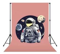 Astronaut On The Moon 1 Print Portable Photo Backdrop 5x7ft Background Drop For Photo Photoshoot Backdrop For Content Creator