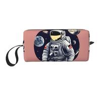 Astronaut on The Moon 1 Print Zippered Organizer Bag, Travel Storage Case, Portable Cosmetic Pouch for Cosmetics, Toiletries