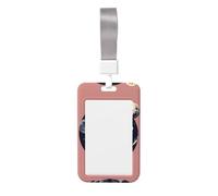 Astronaut On The Moon 1 Printed Card Badge Holder with Neck Strap, Vertical Cards Holder Anti-Scratch and Easy-Scan, for Office, School