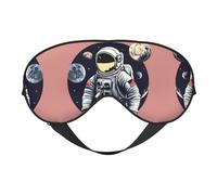 Astronaut On The Moon 1 Printing Double-Sided Design Sleep Aid, Soft Eye Mask for Sleep,Yoga,Adjustable Strap, Blocks Light