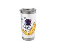 Astronaut On The Moon Blowing Bubbles Stainless Steel Insulated Tumbler
