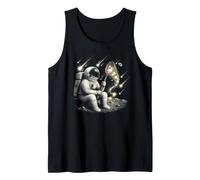 Astronaut on the Moon Catching Shooting Stars Tank Top