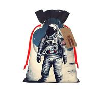 Astronaut on The Moon Gift Bag with Handles and tag, Perfect for Christmas, Birthday, Wedding or Daily Gift - (S)
