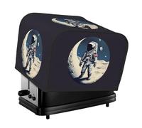 Astronaut On The Moon Print 4-Slice Toaster Cover Dustproof Waterproof Kitchen Appliance Shield Daily Usability