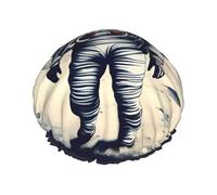 Astronaut On The Moon Print Hair Cap With Adjustable Elastic Band And Vibrant, Shower Cap For Women Reusable Waterproof