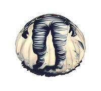 Astronaut On The Moon Print Shower Cap For Women,Reusable Bath Cap,Breathable Shower Caps,Bathing Shower Caps With Adjustable