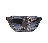 Astronaut on The Moon Printed Waist Bag Adjustable Bum Bag Lightweight Travel Waist Fanny Pack Belt for Walking Cycling Hiking Travel