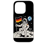 Astronaut On The Moon With German Flag Case for iPhone 14 Pro