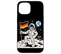 Astronaut On The Moon With German Flag Case for iPhone 15