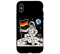 Astronaut On The Moon With German Flag Case for iPhone X/XS