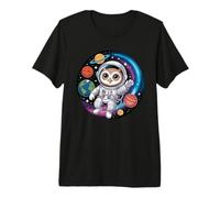 Astronaut owl in Space Simple Animals Galaxy Premium T-Shirt