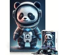 Astronaut Panda Bear 1000 Piece Adult Puzzles Brain Development Light Enjoyment Sharp Edges (38X26CM)