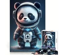 Astronaut Panda Bear Adult Jigsaw1000 Pieces Memory Power Peaceful Recreation Seamless Fit Perfect Present (50X75CM)